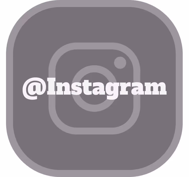 회색 블라인드 당신의 인스타그램 - TenStickers