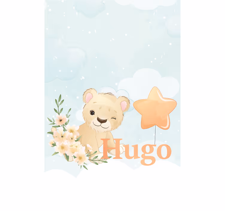 형식에 대한 블라인드 맞춤형 아기 사자 - TenStickers