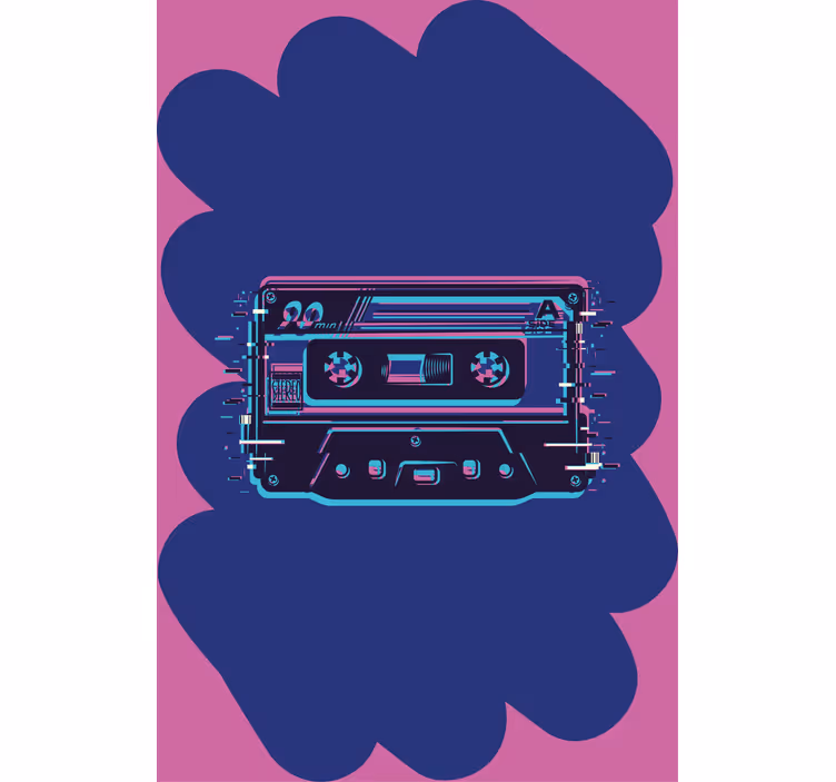 괴짜 블라인드 레트로 카세트 일러스트 - TenStickers