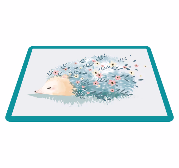 어린 이용 식탁보 귀여운 고슴도치 일러스트 - TenStickers