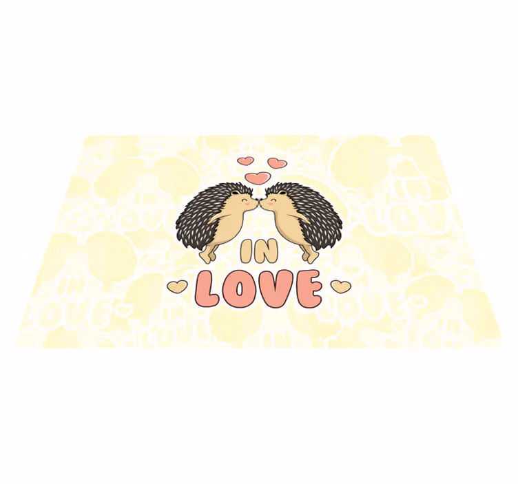 어린 이용 식탁보 고슴도치 사랑 디자인 - TenStickers