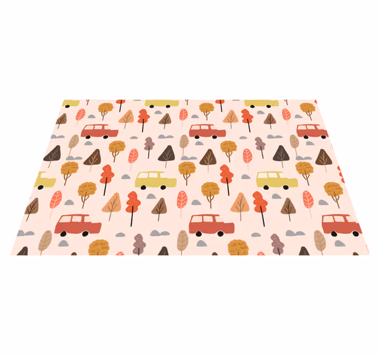 어린 이용 식탁보 자동차 나무 색상풀러 - TenStickers