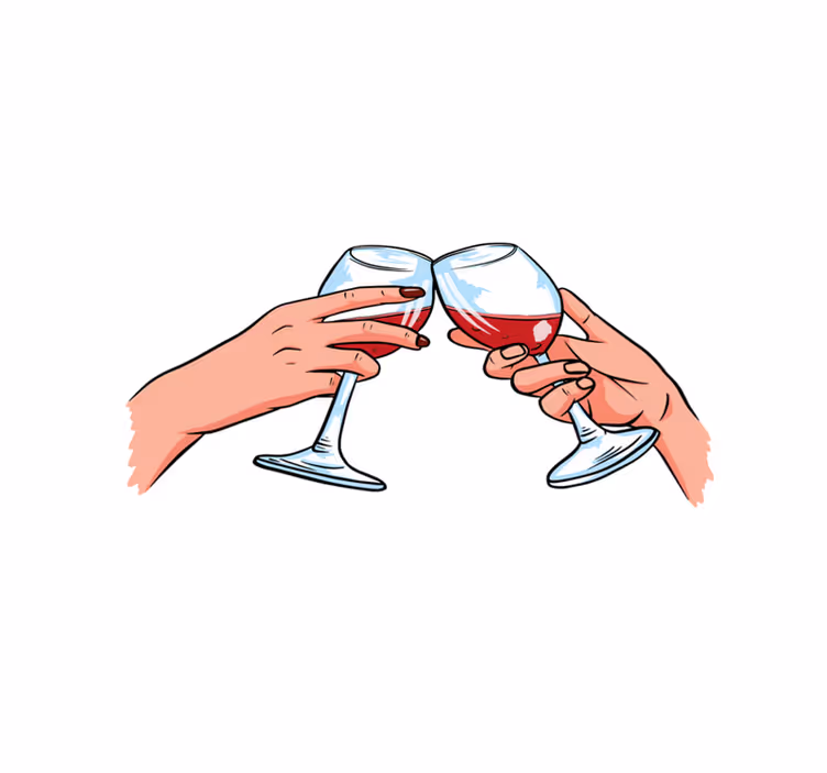 식탁보 코밀라 축배 잔 - TenStickers