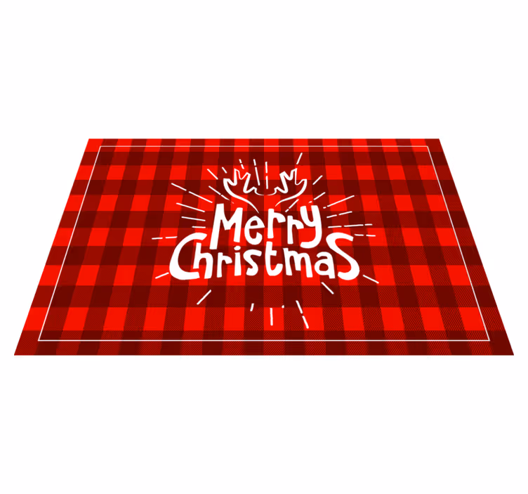 기하학적 인물 패턴 크리스마스 placemats - TenStickers