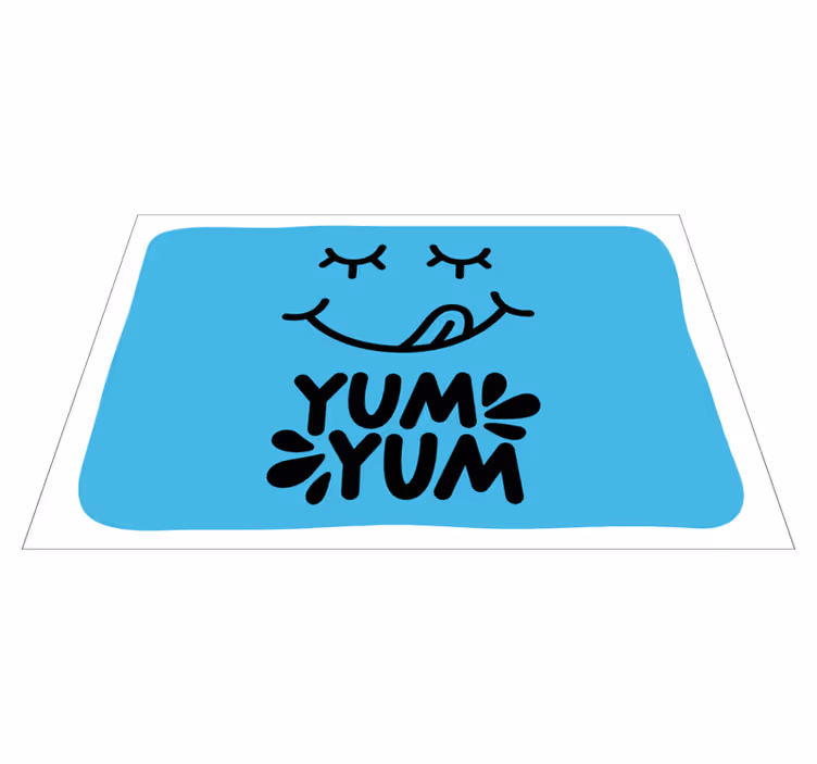 Yum 단어 레터링 홈 플레이스 매트 - TenStickers