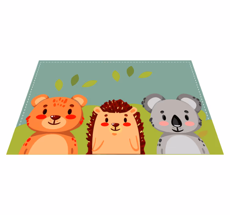 어린 이용 식탁보 귀여운 동물 친구들 - TenStickers