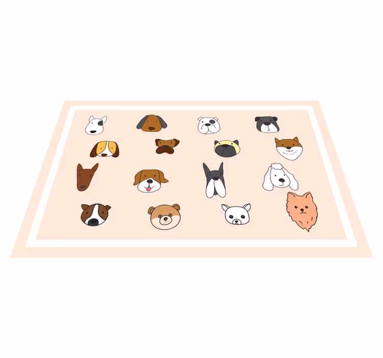 어린 이용 식탁보 동물 얼굴 컬렉션 - TenStickers