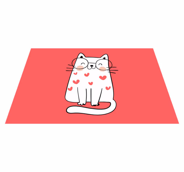 귀여운 웃는 고양이 어린이 플레이스 매트 - TenStickers