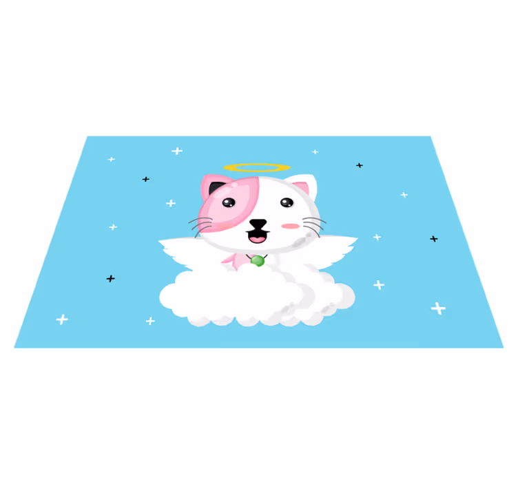 어린 이용 식탁보 귀여운 고양이 천사 - TenStickers