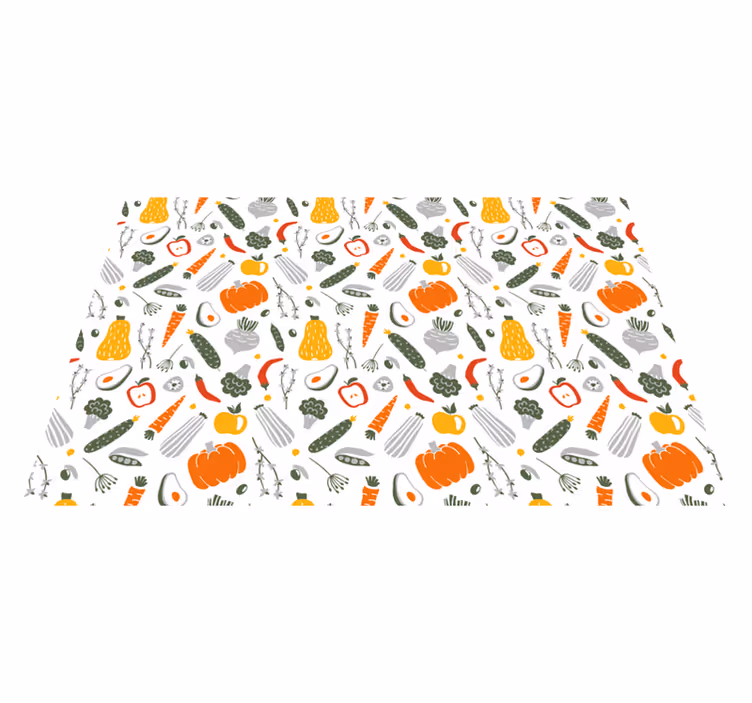 벽난로 카프리초소 다채로운 채소 패턴 - TenStickers