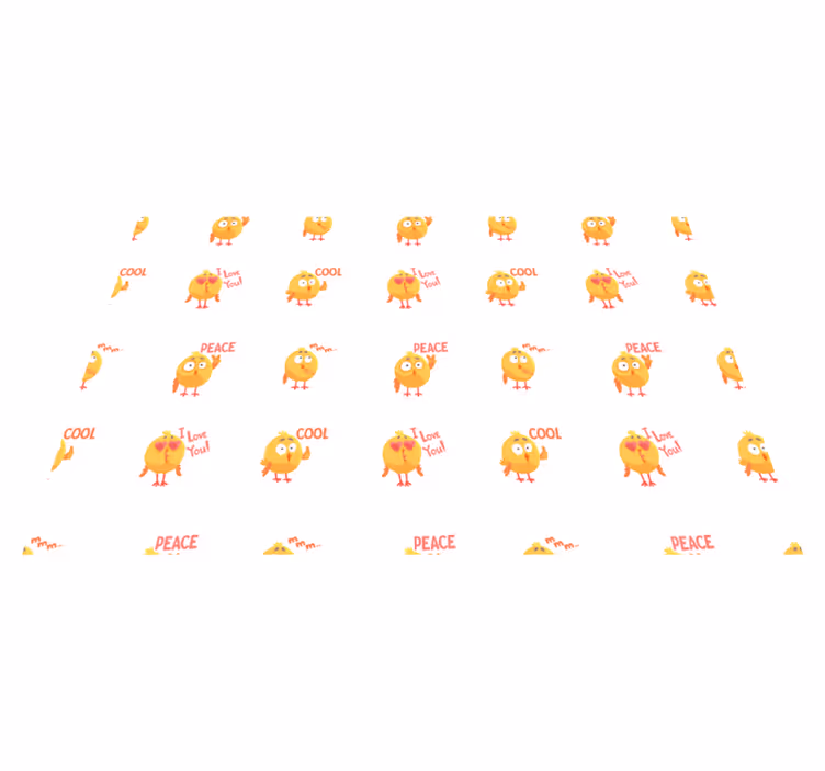어린 이용 식탁보 귀여운 병아리 무늬 - TenStickers