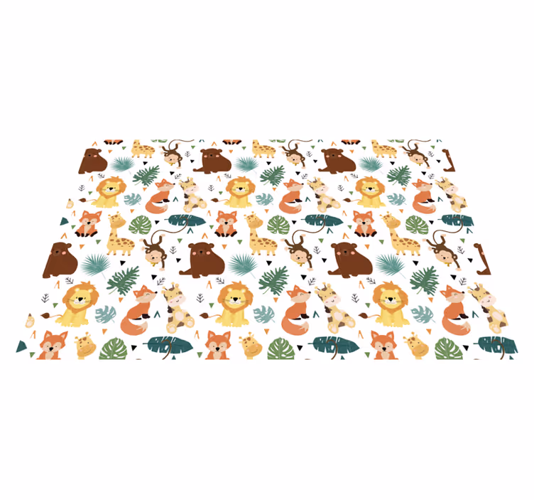 어린 이용 식탁보 귀여운 동물 패턴 - TenStickers