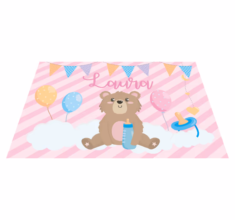 어린 이용 식탁보 귀여운 곰돌이 풍선 - TenStickers