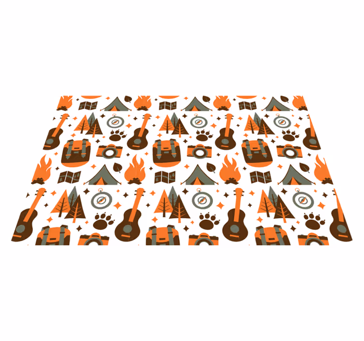 어린 이용 식탁보 캠핑 모험 요소 - TenStickers