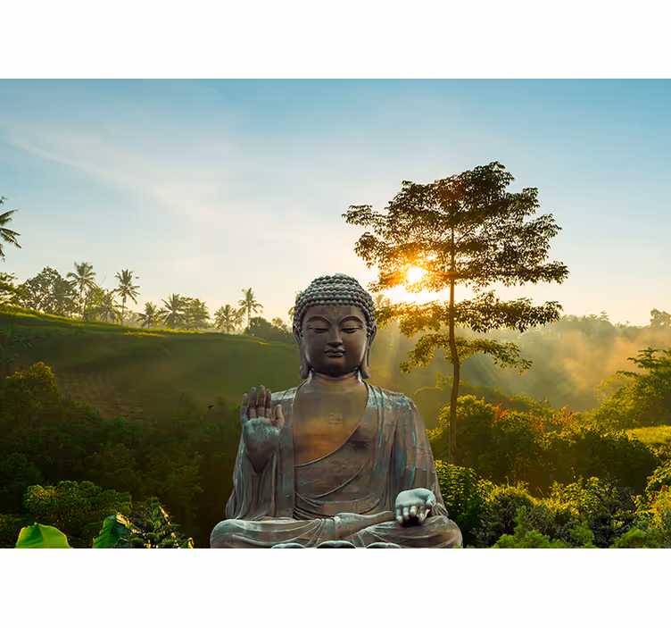 자연에서 명상 부처님 벽 벽화 - TenStickers