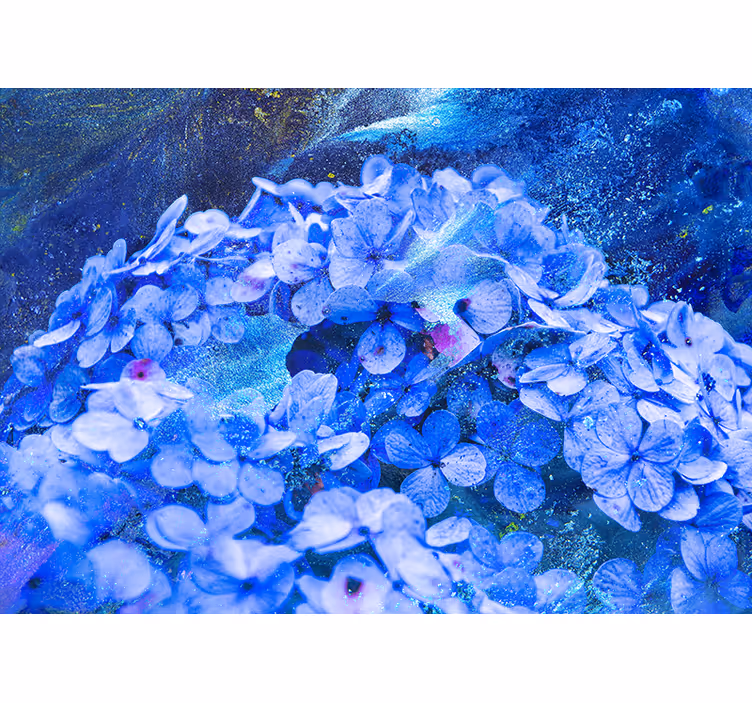 꽃 벽 벽화 파란색 꽃꽂이 - TenStickers