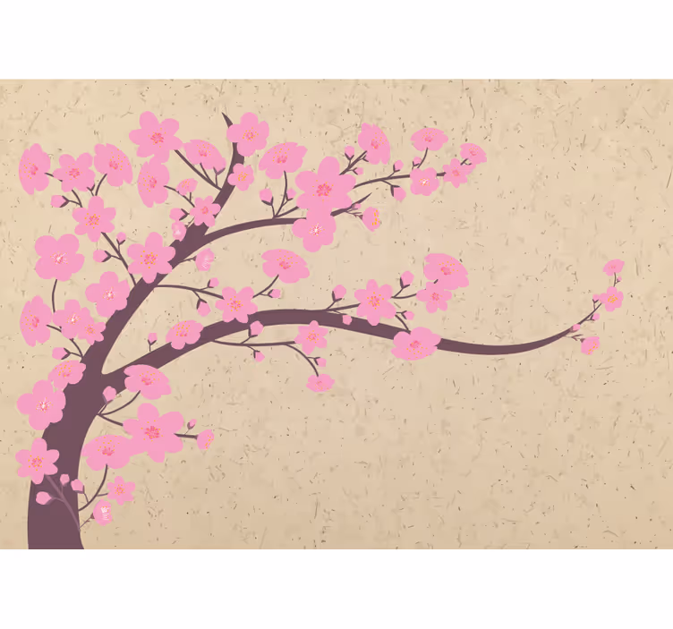 꽃 벽 벽화 만개하는 벚꽃나무 - TenStickers