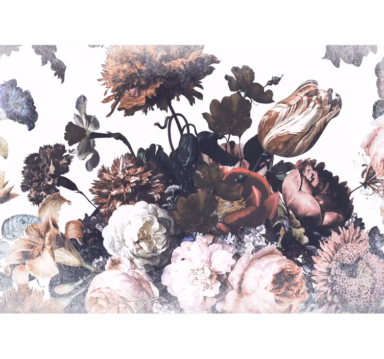 꽃 벽 벽화 - 꽃꽂이 디자인 - TenStickers
