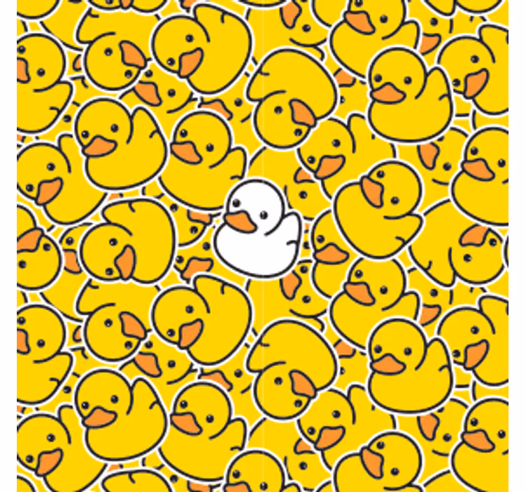 기발한 컵 받침 장난스러운 고무 오리 패턴 - TenStickers