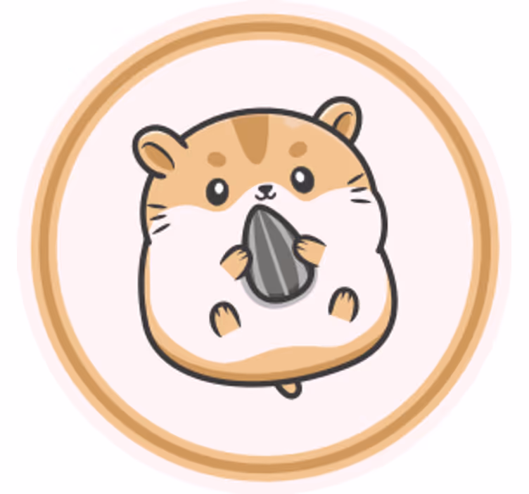 기발한 컵 받침 귀여운 햄스터 씨앗을 들고 있어요 - TenStickers