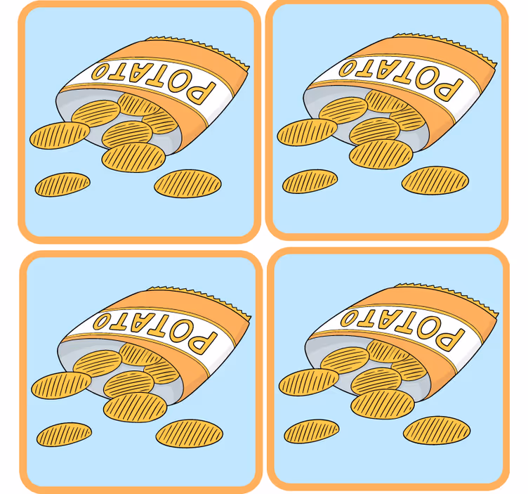 기발한 컵 받침 스낵백 일러스트 - TenStickers