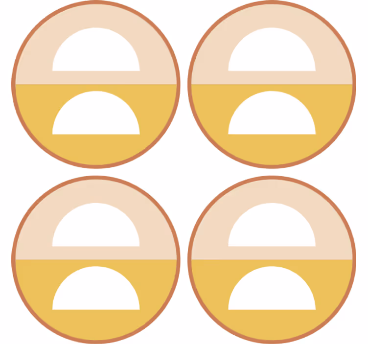 기발한 컵 받침 기하학적 반원 디자인 - TenStickers