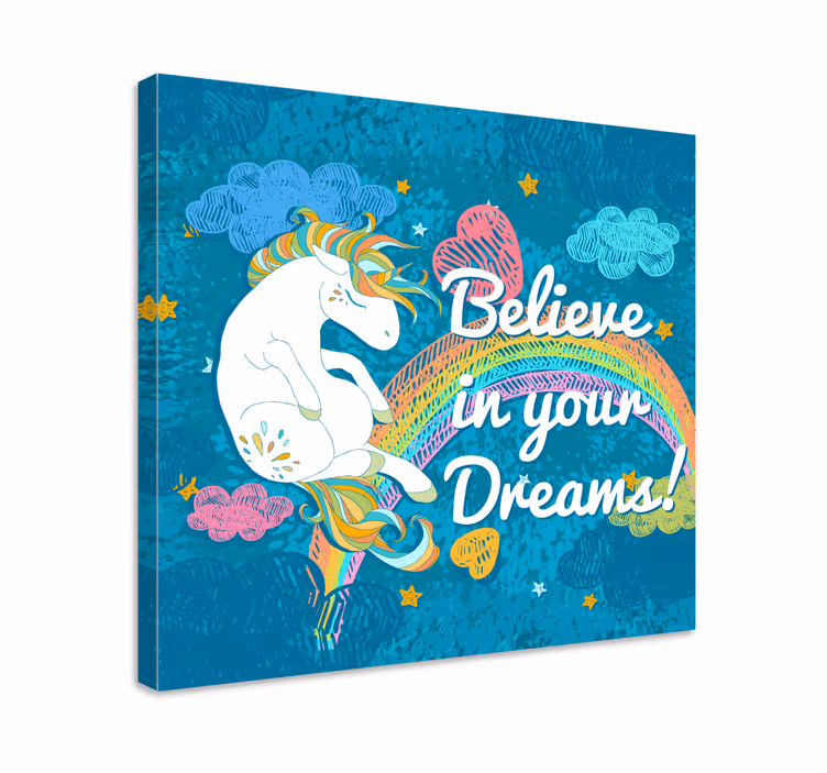 유니콘 multicolour frase 유니콘 벽 인쇄 - TenStickers