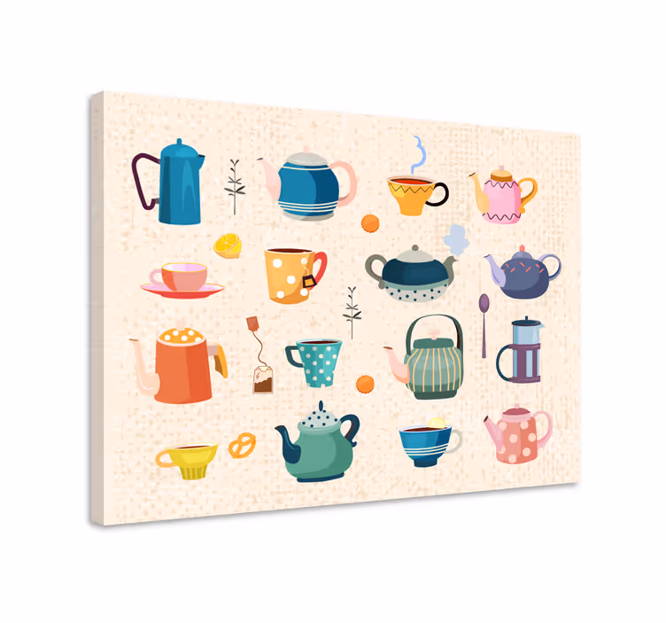 다른 텍스트가 있는 표 매력적인 차 컬렉션 - TenStickers