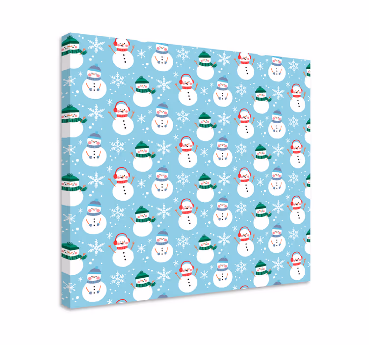 표 3d 눈사람 패턴 - TenStickers