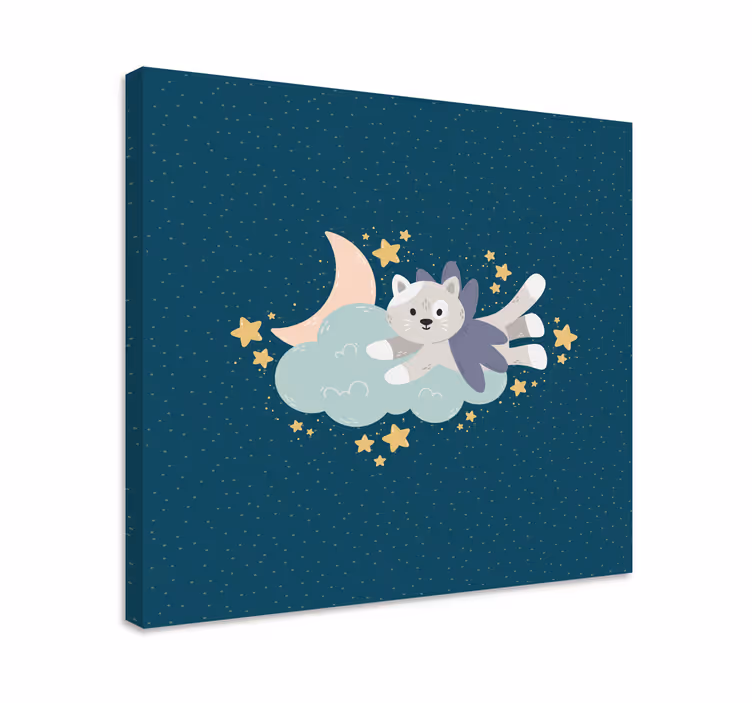 고양이가 있는 사진 날아다니는 고양이 꿈 - TenStickers