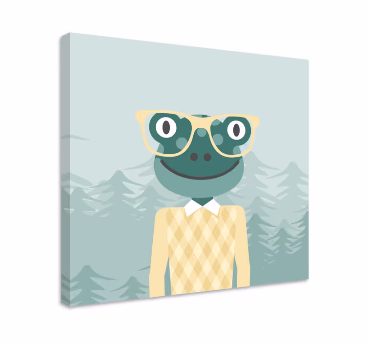 표 3d 스타일리시 개구리 캐릭터 - TenStickers