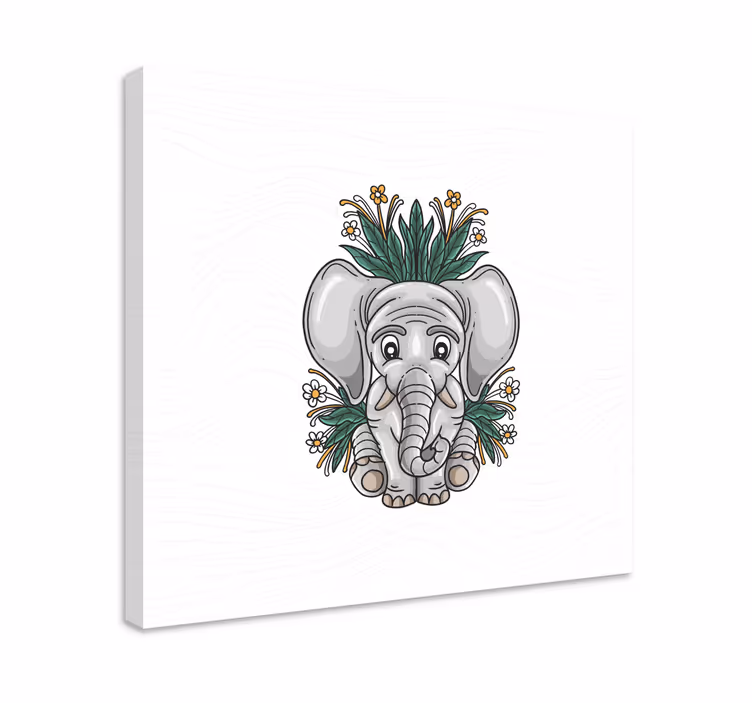 코끼리가 있는 그림 장난기 가득한 코끼리 디자인 - TenStickers