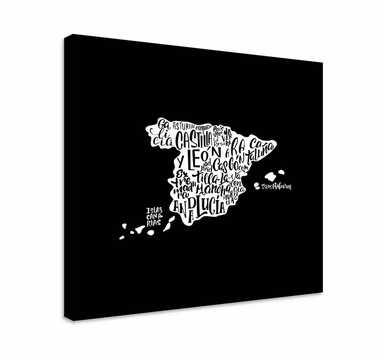 세계 지도 페인팅 창의적인 지도 타이포그래피 - TenStickers
