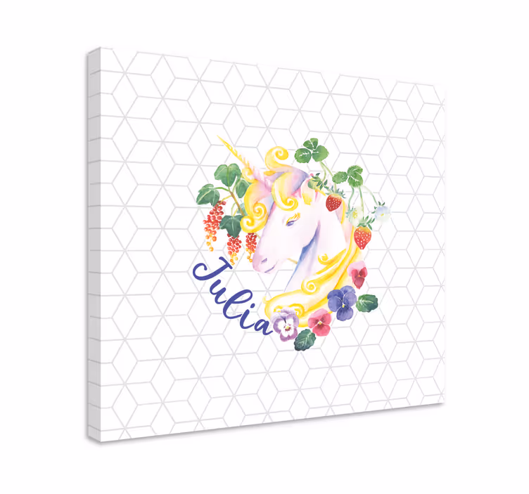 테이블 일각수 유니콘 플로럴 어레인지먼트 - TenStickers