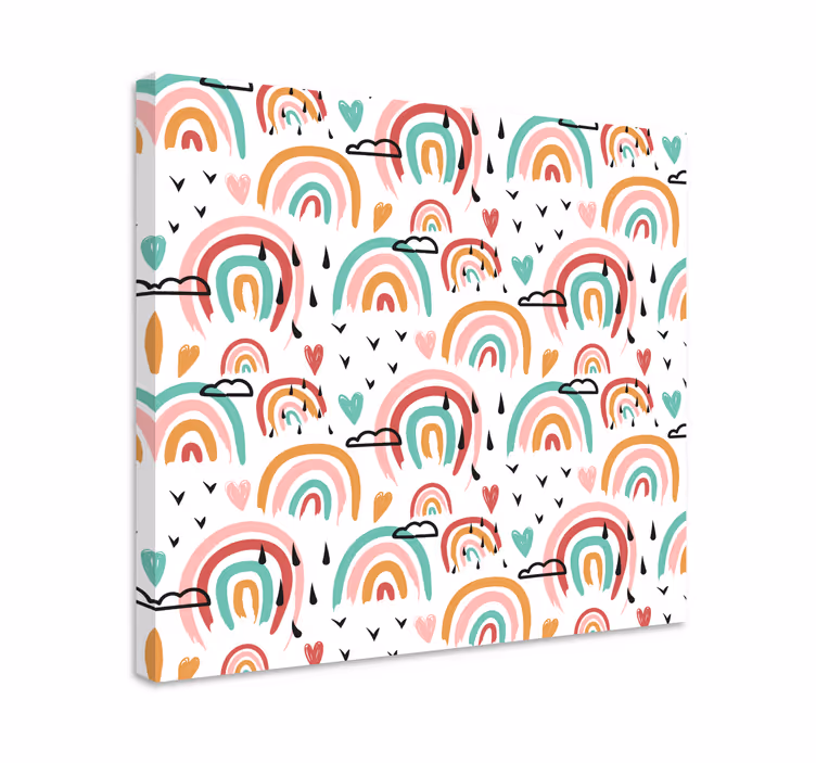어린이를 위한 그림 즐거운 무지개 패턴 - TenStickers