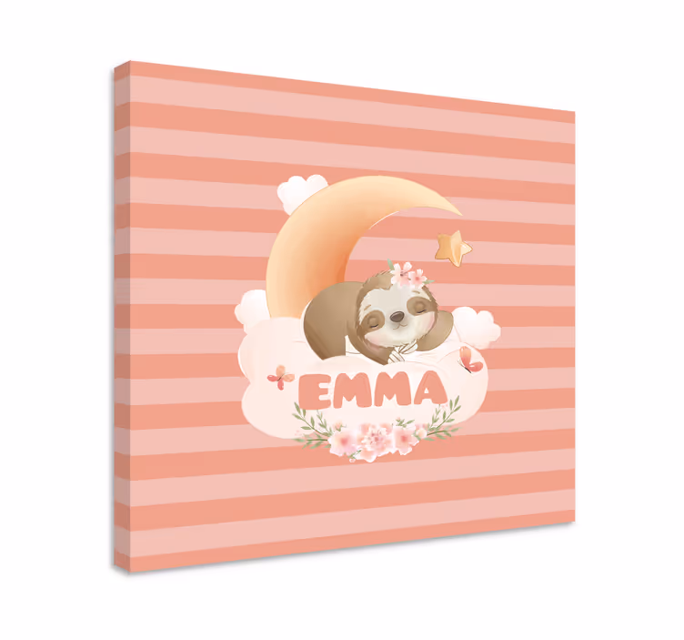 표 3d 나무늘보와 달 - TenStickers