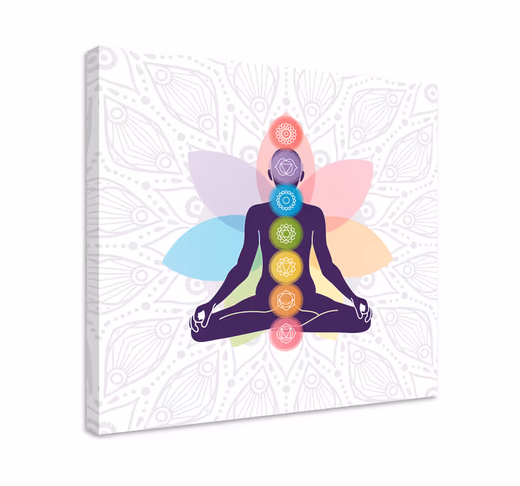 불로 그림 그리기 명상 차크라 실루엣 - TenStickers