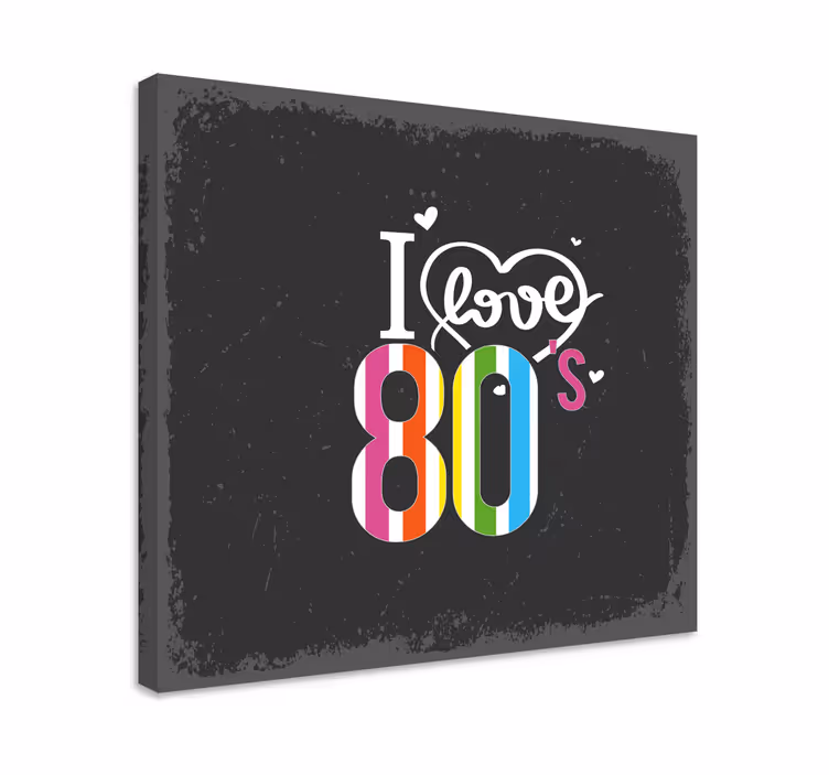 쉼표가 반전된 상자, 나는 80년대를 사랑해요 - TenStickers