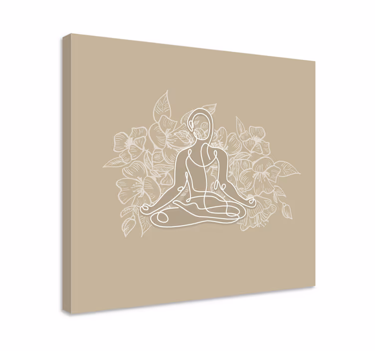 불로 그림 그리기 고요한 부처 윤곽 - TenStickers