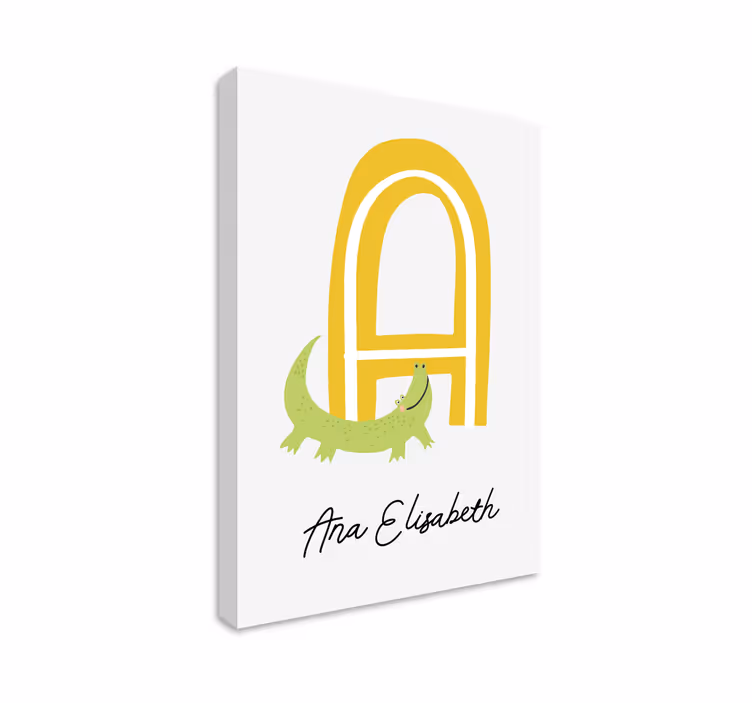 Abc 표와 문자 악어 친구 - TenStickers