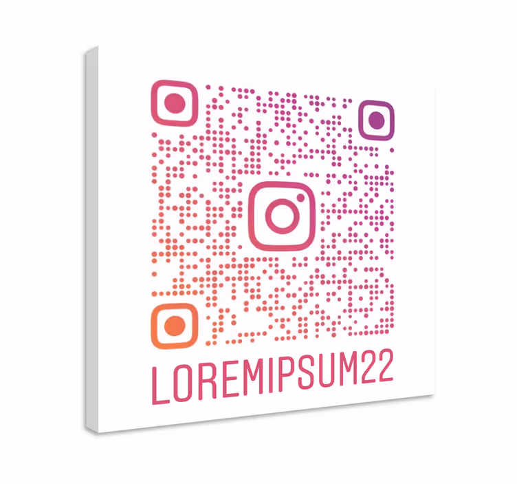 사용자 지정 가능한 프레임 커스텀 인스타그램 QR 코드 - TenStickers