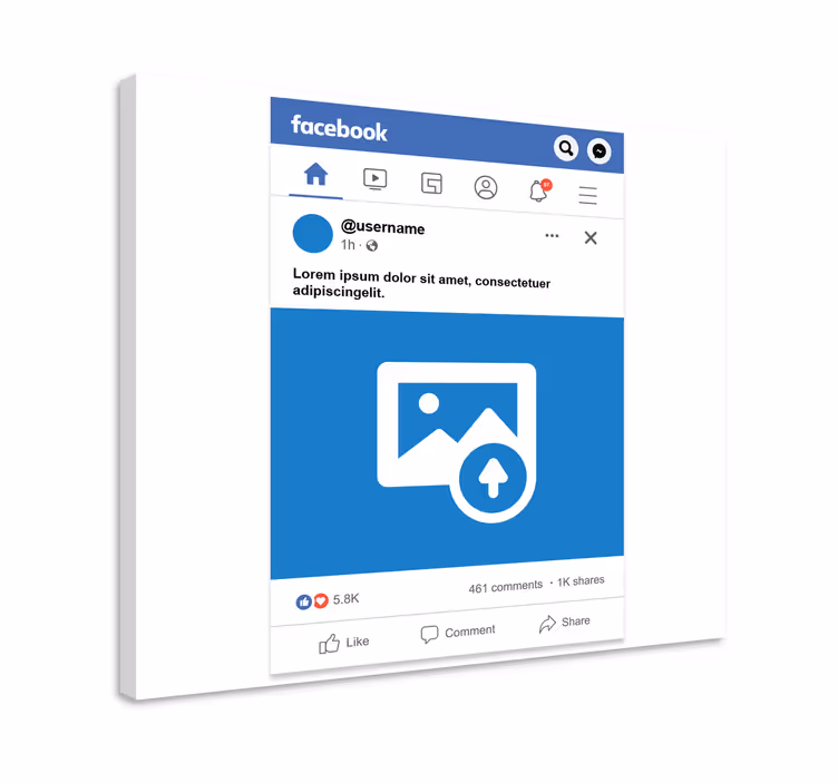 사용자 지정 가능한 프레임 페이스북 화면 - TenStickers
