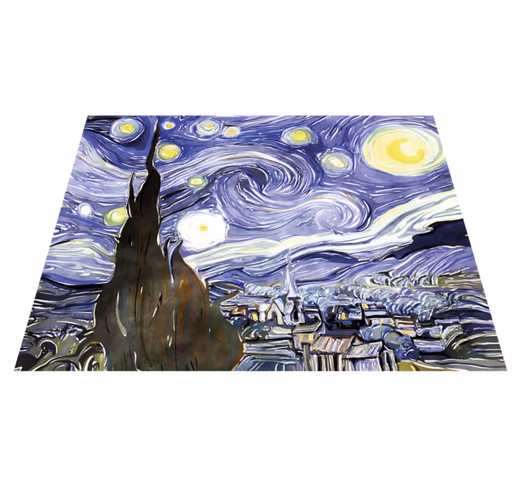 별 빈티지 러그와 함께 반 고흐의 하늘 - TenStickers