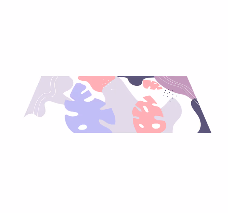 비닐 카펫 정리 추상 몬스테라 - TenStickers