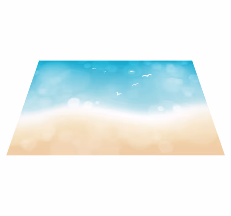 해변 효과 자연 비닐 러그 - TenStickers