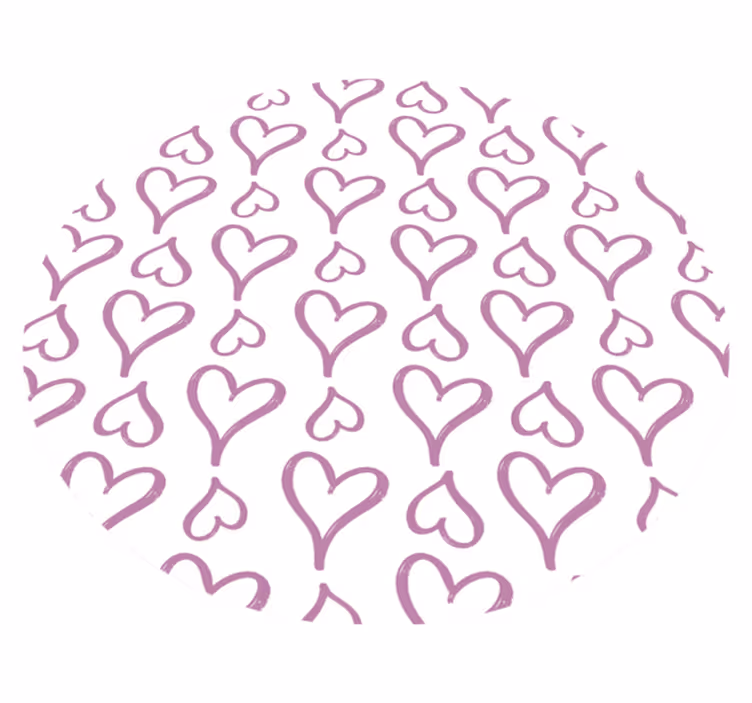 비닐 카펫 정리 분홍 하트 패턴 - TenStickers