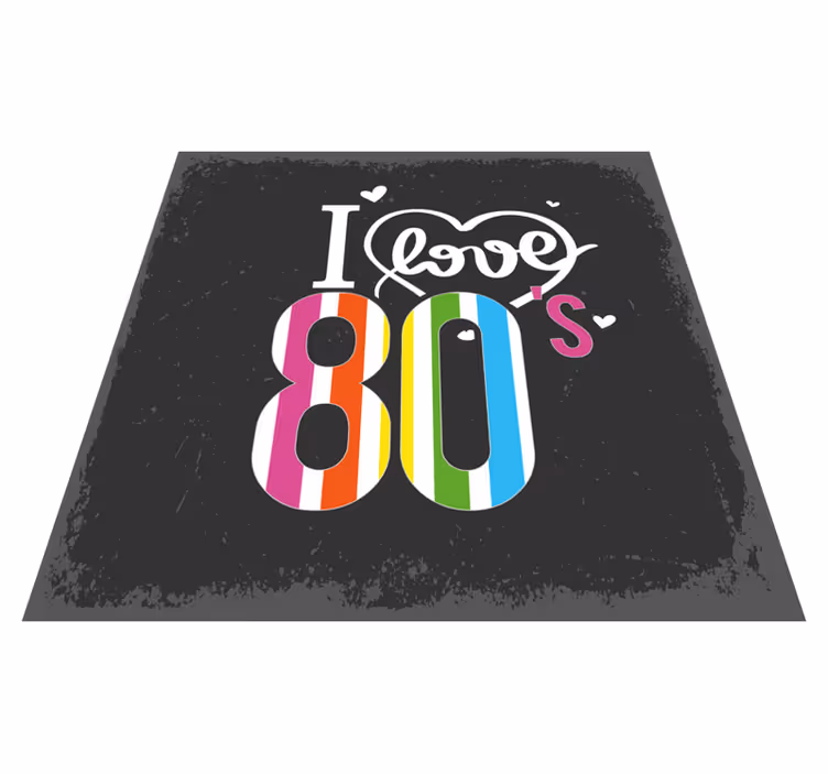모자이크 효과 비닐 카펫 레트로 80년대 사랑 - TenStickers