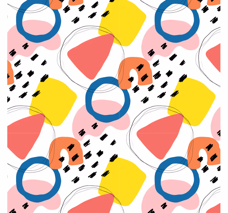 빈티지 벽지 회화 예술 기하학 패턴 - TenStickers