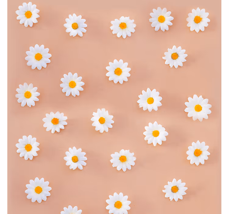 꽃이 있는 벽지 데이지 블룸스 - TenStickers