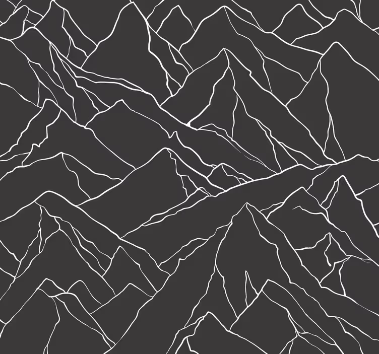 거실 배경 화면 기하학적 산 - TenStickers